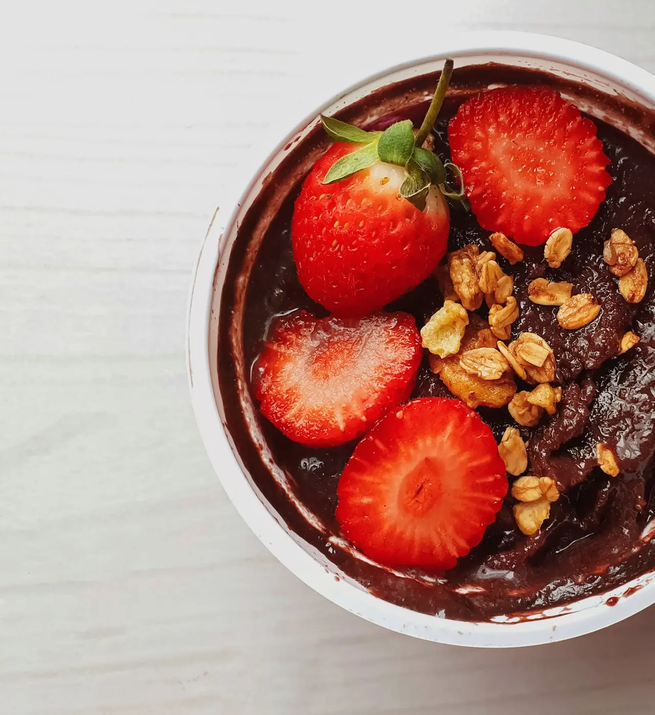 Morango com açaí